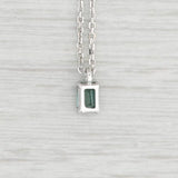New Custom 0.36ct Green Alexandrite Pendant Necklace 14k White Gold 16"