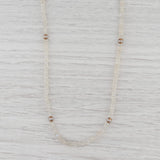 Light Gray New Nina Nguyen Moonstone Bead Necklace Sterling Gold Vermeil 38.5" Adjustable