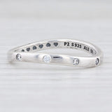 Light Gray New Authentic Pandora Curved CZ Ring 197113CZ Stackable Sterling Silver 6 52