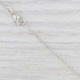 Light Gray 1.51ctw Sapphire Diamond Knot Pendant Necklace 18k White Gold 18” Cable Chain