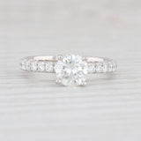 New 1.59ctw Diamond Engagement Ring 14k White Gold GIA Round Solitaire w Accents