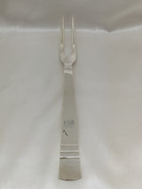 Dark Gray Carving Set Fork & Knife Sterling Silver TB-59 Taxco Colonial Blade 9.75" 13"