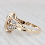 0.70ctw Diamond Bypass Ring 14k Yellow Gold Size 9.25