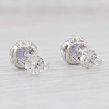 Le Vian 1.15ctw Tanzanite Diamond Halo Stud Earrings 14k White Gold