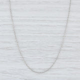 Cable Chain Necklace 14k White Gold 18.5" 0.9mm Lobster Clasp