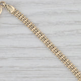 Gray Mesh Chain Ankle Bracelet 14k Yellow Gold 10" 4.5 mm Anklet