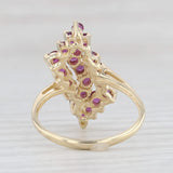 1.26ctw Ruby Cluster Ring 14k Yellow Gold Size 7.5 Bypass