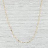 Long 21.5” Singapore Chain Necklace 14k Yellow Gold 1.4mm