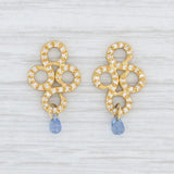 Light Gray Reinstein Ross Arabesque Drops Sapphire Briolette Earring Enhancers 22k Gold