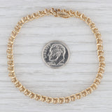 1.50ctw Diamond Tennis Bracelet 14k Yellow Gold 7" 4.7mm