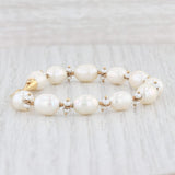Light Gray Cultured Pearl Strand Bracelet 18k Yellow Gold 6.25" Hook Clasp Nordstrom