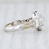 Light Gray 1.48ctw Oval Diamond Halo Ring White Gold Size 7 Engagement Fancy Yellow