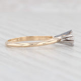 0.34ct VS2 Round Diamond Solitaire Ring 14k Yellow White Gold Size 5.25