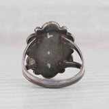 Vintage Native American Turquoise Ring Sterling Silver Size 6.5 Oval Cabochon