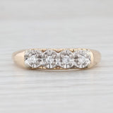 Light Gray Vintage Diamond Wedding Band 14k Gold Size 5 Stackable Ring