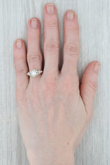 Gray 0.59ctw Diamond Art Deco Engagement Ring 14k Yellow Gold Size 5 Old Euro Cut VS2