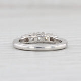 0.43ctw Diamond Engagement Ring 950 Platinum Size 6 3-Stone Round Cut