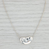 Tiffany & Co Peretti Bead Pendant Necklace Sterling Silver 18" Cable Chain