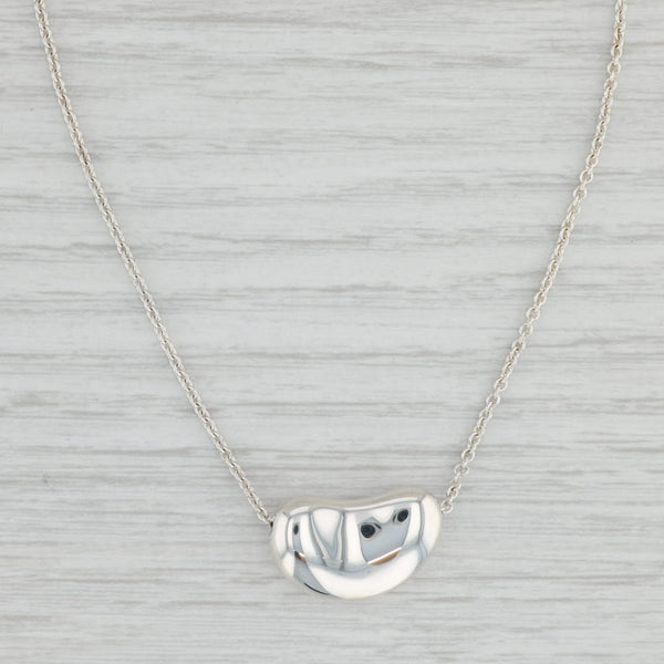 Light Gray Tiffany & Co Peretti Bead Pendant Necklace Sterling Silver 18" Cable Chain