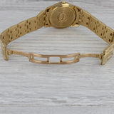 Gucci Solid 18k Yellow Gold 29mm Midsize Quartz Watch Diamond Dial & Bezel w Box