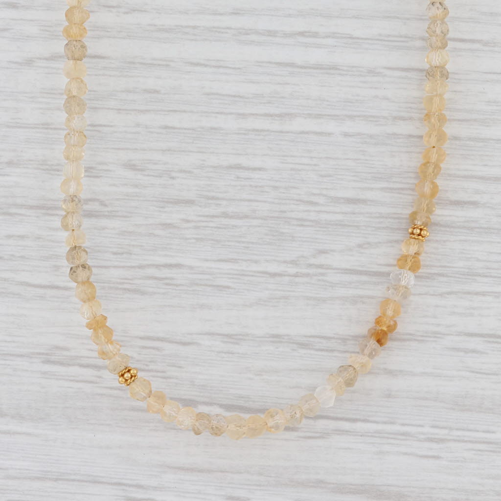 Light Gray New Nina Nguyen Harmony Long Necklace Citrine Bead Sterling Gold Vermeil Layer