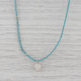 Gray New Nina Nguyen Turquoise Bead Lotus Necklace Moonstone Pendant Sterling Silver