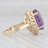 Light Gray 8ct Oval Amethyst Solitaire Ring 14k Yellow Gold Size 8
