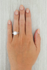 Tan New 2.23ctw Moissanite Diamond Halo Semi Mount Engagement Ring 14k White Gold