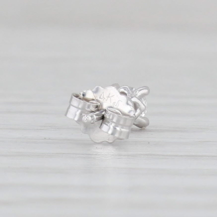 Light Gray New 0.20ctw VS2 Diamond Stud Earrings 14k White Gold Small Round Solitaire Studs