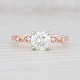 Light Gray New 1.26ctw VS2 Round Diamond Engagement Ring 14k Rose Gold Size 7.25