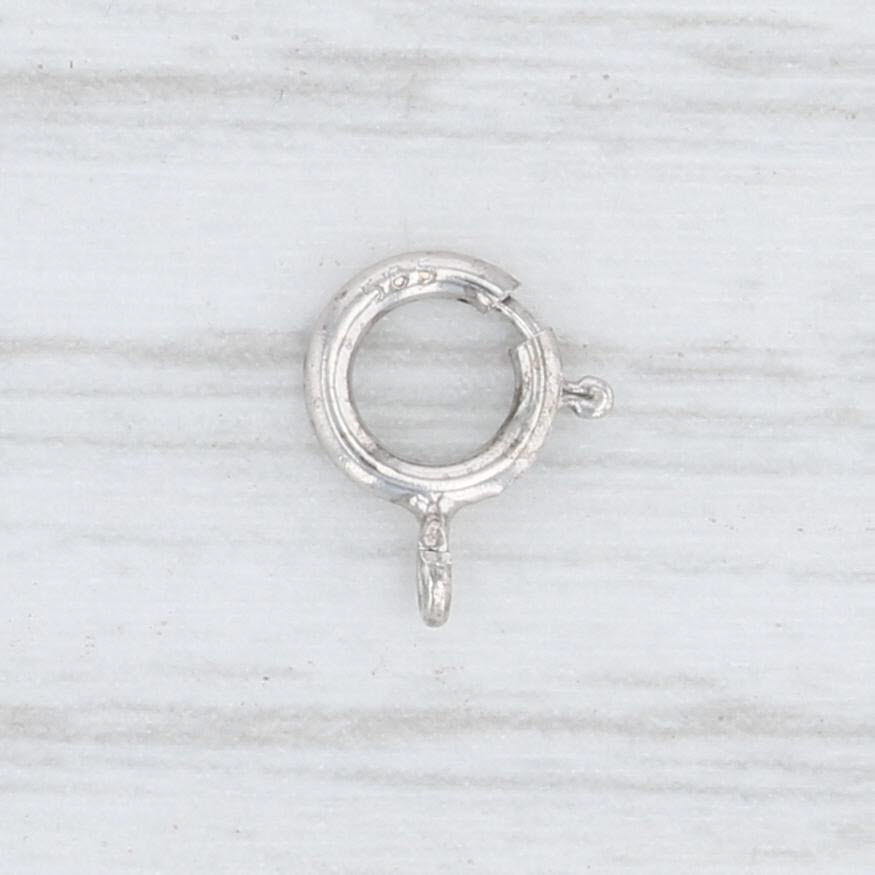 Light Gray Spring Ring Clasp 14k White Gold Findings Fine Jewelry Repair Crafting