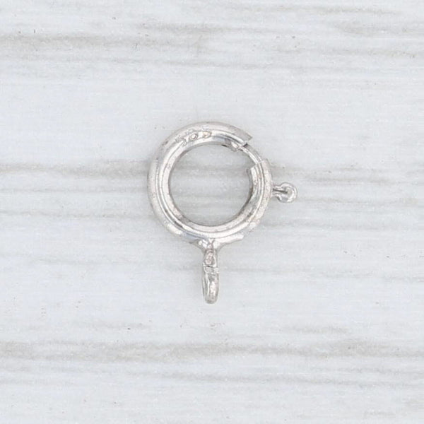 Light Gray Spring Ring Clasp 14k White Gold Findings Fine Jewelry Repair Crafting