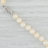Light Gray Vintage Cultured Pearl Bead Strand Necklace 14k Gold Clasp 22" with Holder