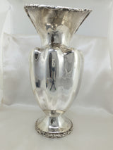 Vintage Water Pitcher w/ Handle AAG Mexico Sterling Silver 10" Floral Holloware