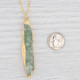 Light Gray New Nina Nguyen Necklace Green Kyanite Crinkle Chain Sterling Gold Vermeil 30-32