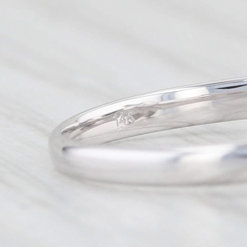 0.70ct VS2 Square Princess Diamond Solitaire Ring 14k White Gold Size 5.5 GIA