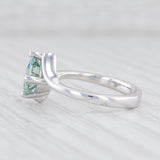 New Moissanite Solitaire Ring 14k White Gold Sz 6.75 Round Brilliant Engagement