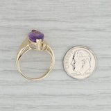 Gray 4.50ct Amethyst Marquise Solitaire Ring 14k Gold Size 7.5 February Birthstone