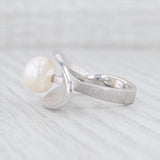 New Bastian Inverun Cleverly Positioned Pearl Ring Sterling Silver 12876 Sz 54 7