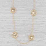 John Hardy Batu Kawung Station Necklace 18k Yellow Gold 36" Long Layer Statement