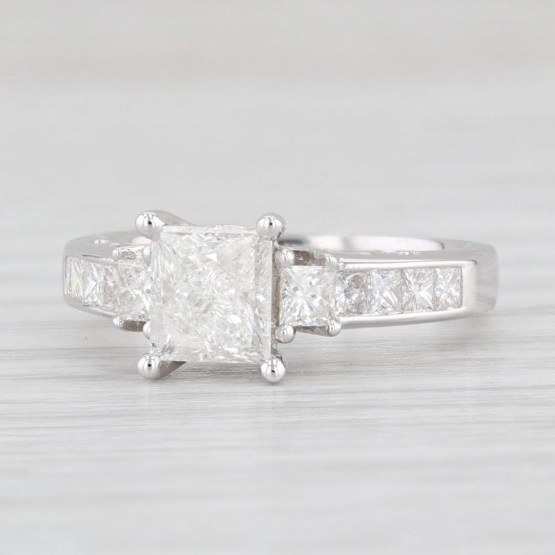 1.44ctw VS2 Princess Diamond Engagement Ring 18k White Gold Size 5