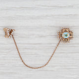 Antique Sigma Pi Cross Badge 14k Gold Pearls Emerald Greek Fraternity Pin