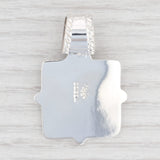 Light Gray New Engravable Silver Statement Pendant 925 Sterling Drop