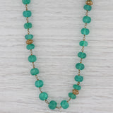 Gray New Nina Nguyen Melody Green Onyx Bead Necklace Sterling Gold Vermeil Adjustable
