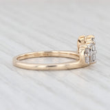 0.22ctw Diamond Ring Guard Jacket 14k Yellow Gold Stackable Wedding Size 5.5