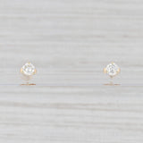 Light Gray 0.41ctw Diamond Stud Earrings 14k Yellow Gold Round Brilliant Solitaire Studs