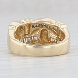 0.52ctw Diamond Basket Weave Ring 14k Yellow Gold Size 7