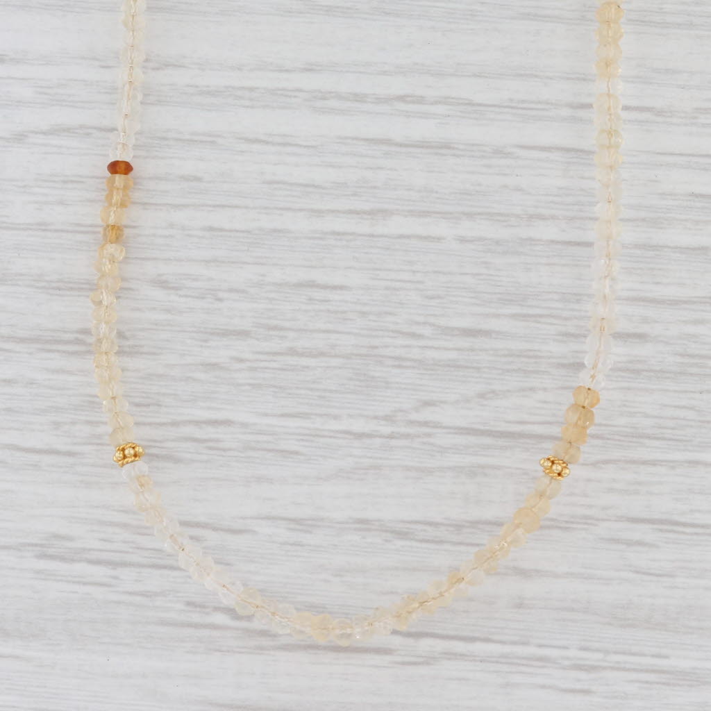 Light Gray New Nina Nguyen Harmony Necklace Citrine Bead Sterling Gold Vermeil Long