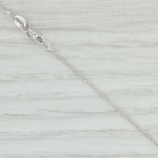 Light Gray 1.80ctw Lab Created Sapphire Diamond Teardrop Pendant Necklace 14k White Gold