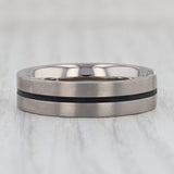 Gray New Cubic Zirconia Titanium Ring Size 10 Men's Wedding Band Comfort Fit
